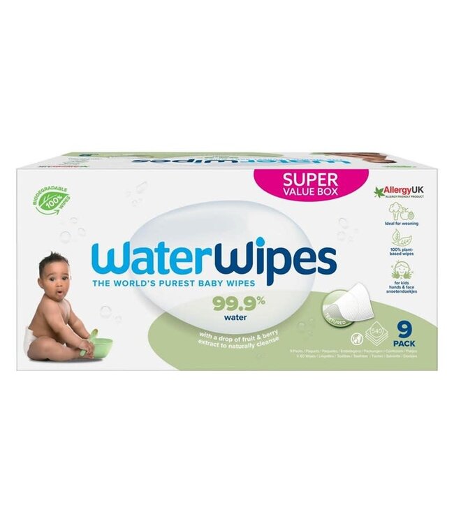 Waterwipes WaterWipes - Snoetendoek 9 x 60 pack