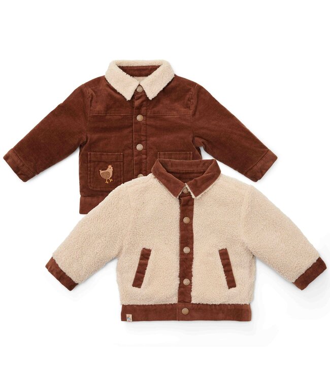 Little Dutch Little Dutch - Reversible Jacket - Brown/Sand