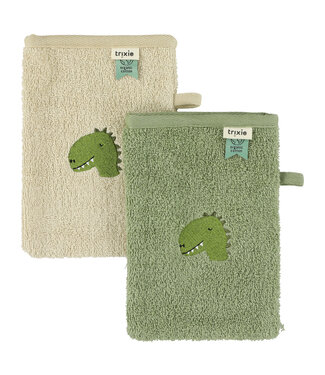 Trixie Trixie - Washandje 2-pack - Aura Dino