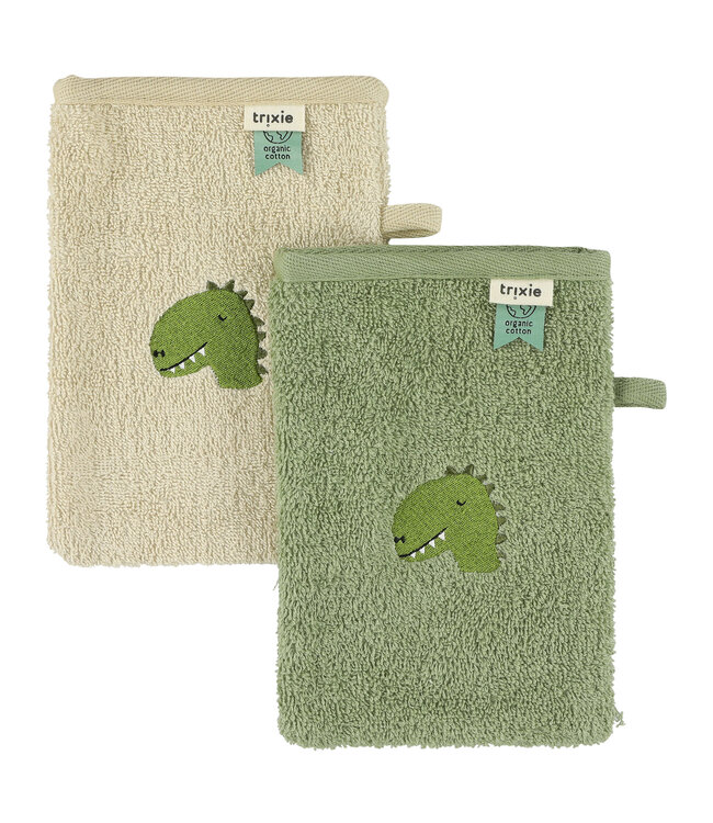 Trixie Trixie - Washandje 2-pack - Aura Dino