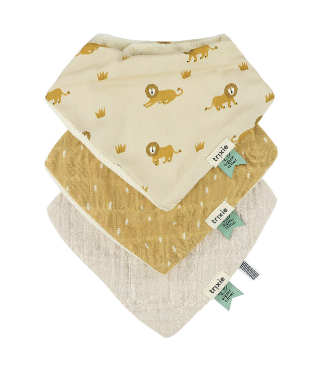 Trixie Trixie - Bandana bib 3-pack mix - Lively Lion