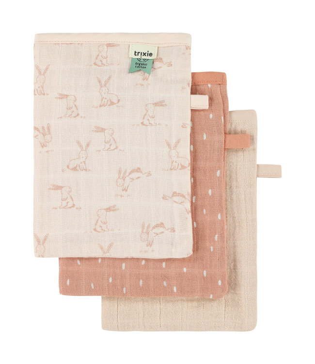 Trixie Trixie - Tetra washandjes 3-pack mix - Rosy Rabbit