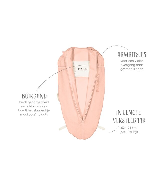 Puckababy Puckababy - The Original - Mini 3/6 M - Teddy - Peach