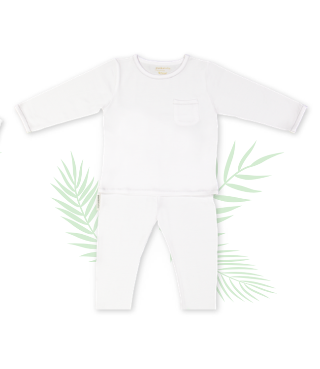 Puckababy Puckababy - Pajamas 12-18M - Tencel - White