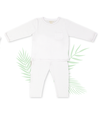 Puckababy Puckababy - Pajamas 6-12M - Tencel - White