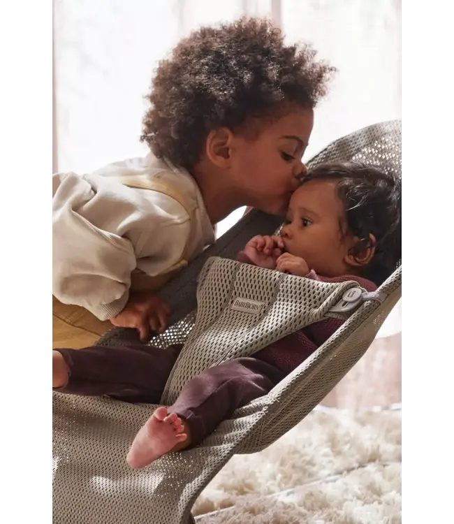 Babybjorn BabyBjörn - Wipstoeltje Bliss  - Mesh Grijs beige