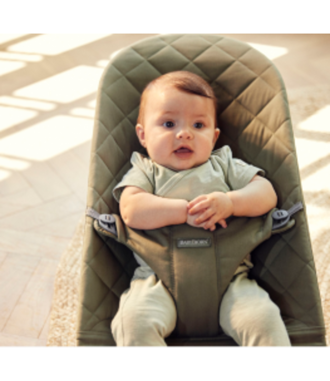 Babybjorn BabyBjörn - Wipstoeltje Bliss  - Geweven klassieke quilt Donkergroen