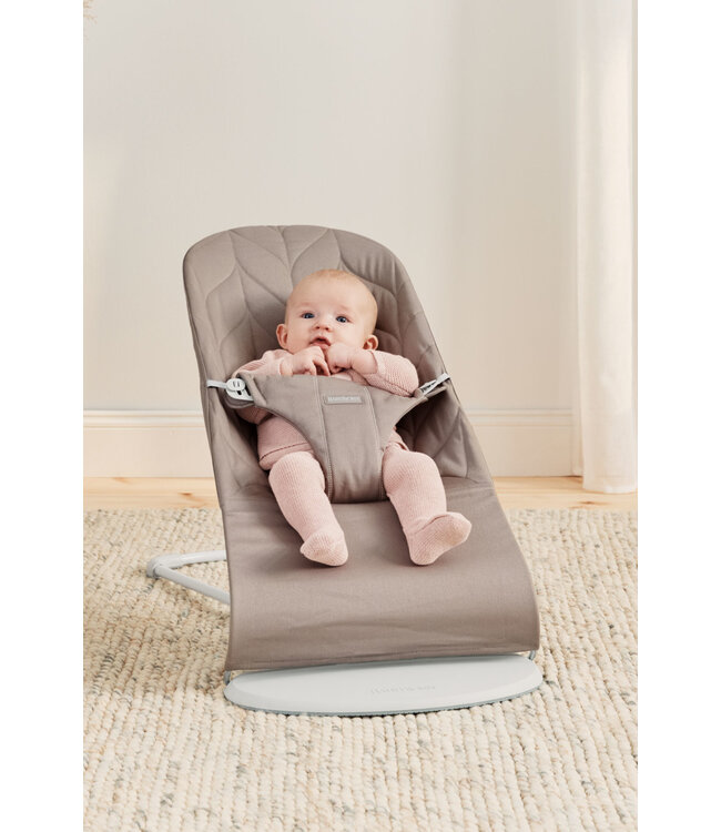 Babybjorn BabyBjörn - Wipstoeltje Bliss  - Geweven kroonblad quilt Zandgrijs