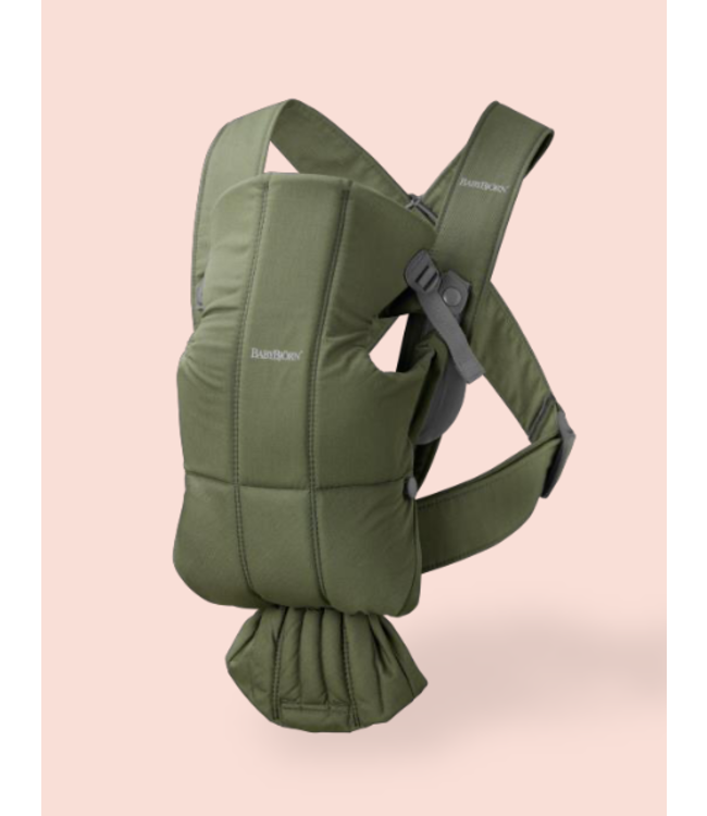 Babybjorn BabyBjörn - Draagzak Mini - Geweven Donkergroen