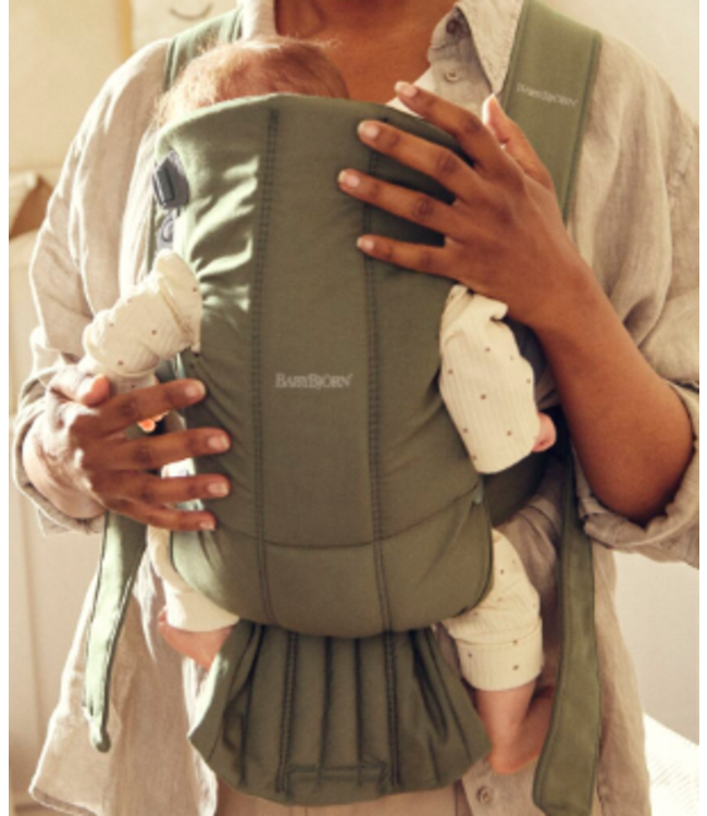 Babybjorn BabyBjörn - Draagzak Mini - Geweven Donkergroen