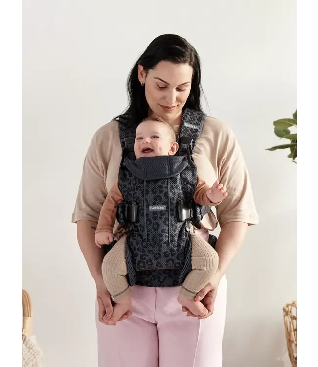 Babybjorn BabyBjörn - Draagzak One Air - 3D Mesh Antraciet Luipaard