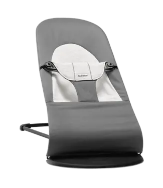 Babybjorn BabyBjörn - Wipstoeltje Balance Soft  - Geweven Jersey Donkergrijs Grijs