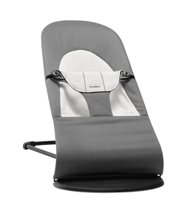 Babybjorn BabyBjörn - Wipstoeltje Balance Soft  - Geweven Jersey Donkergrijs Grijs