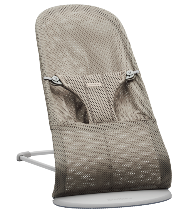 Babybjorn BabyBjörn - Wipstoeltje Bliss - Mesh Grijs beige & Speelboog Ondeugende oogjes Pastel