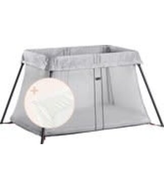Babybjorn BabyBjörn - Reisbedje Light - Zilver & Matrasovertrek
