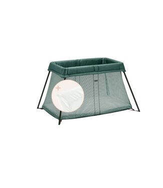 Babybjorn BabyBjörn - Reisbedje Light - Donkergroen & Matrasovertrek