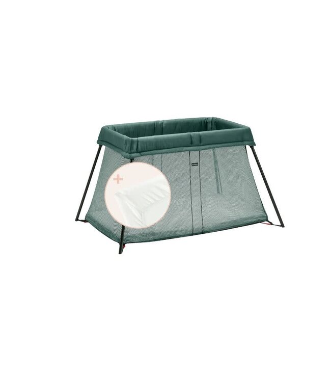 Babybjorn BabyBjörn - Reisbedje Light - Donkergroen & Matrasovertrek