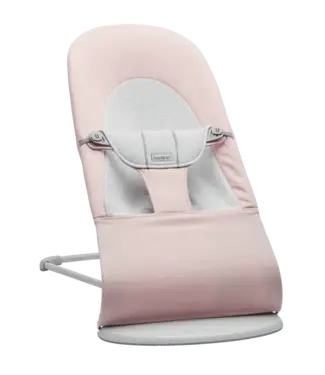 Babybjorn BabyBjörn - Wipstoeltje Balance Soft  - Geweven Jersey Lichtroze Grijs