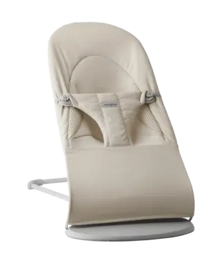Babybjorn BabyBjörn - Wipstoeltje Balance Soft  - Geweven Jersey Tri Fabric Lichtbeige