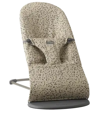 Babybjorn BabyBjörn - Wipstoeltje Bliss  - Geweven Beige Donkergrijze Print