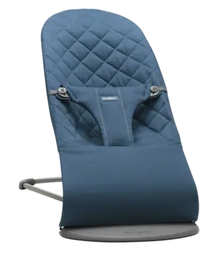 Babybjorn BabyBjörn - Wipstoeltje Bliss  - Geweven klassiek quilt Middernachtblauw