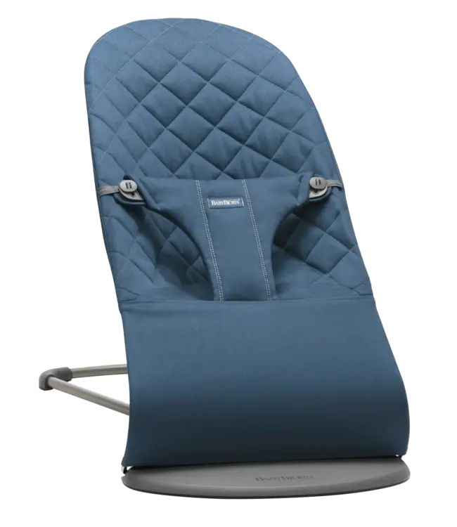 Babybjorn BabyBjörn - Wipstoeltje Bliss  - Geweven klassiek quilt Middernachtblauw