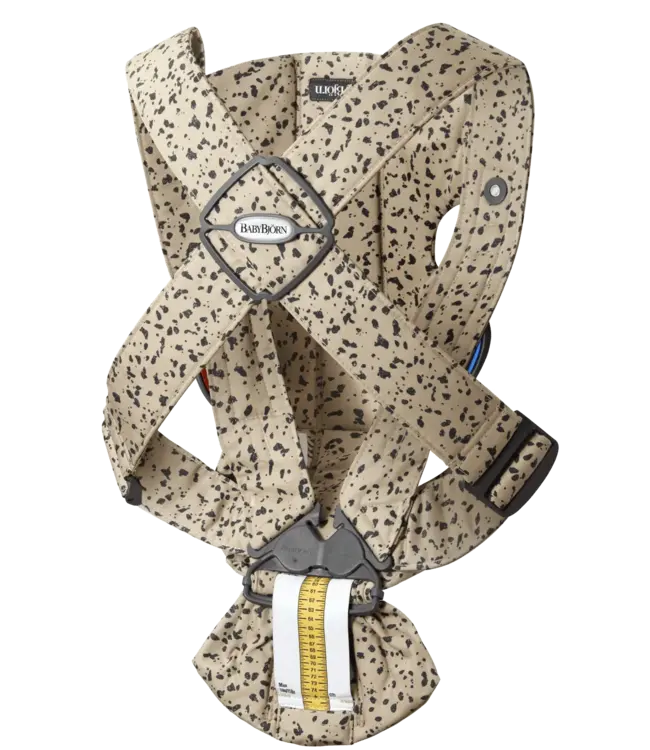 Babybjorn BabyBjörn - Draagzak Mini - Geweven Beige Donkergrijze Print