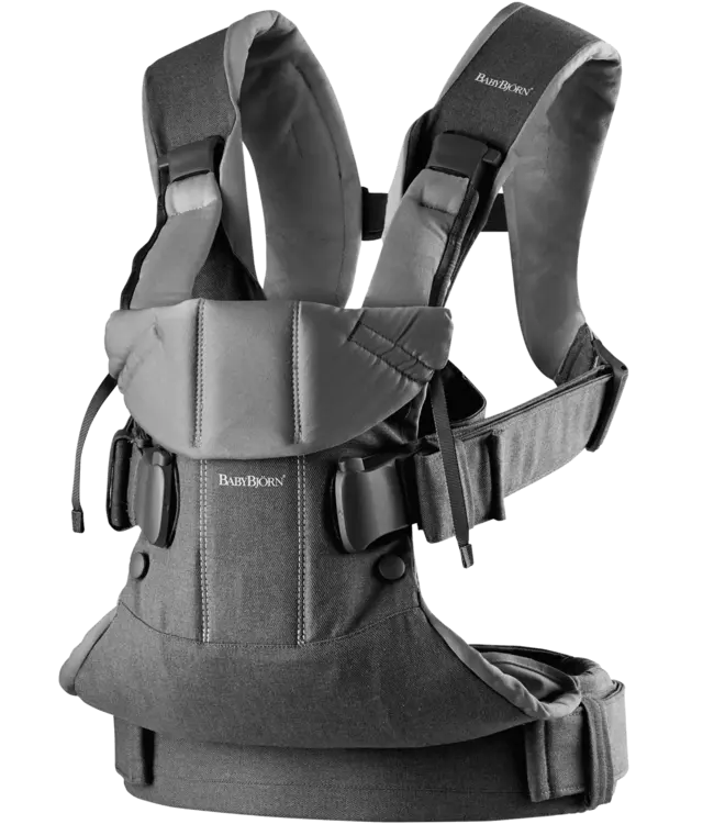 Babybjorn BabyBjörn - Draagzak One  - Geweven Grijs denim Donkergrijs