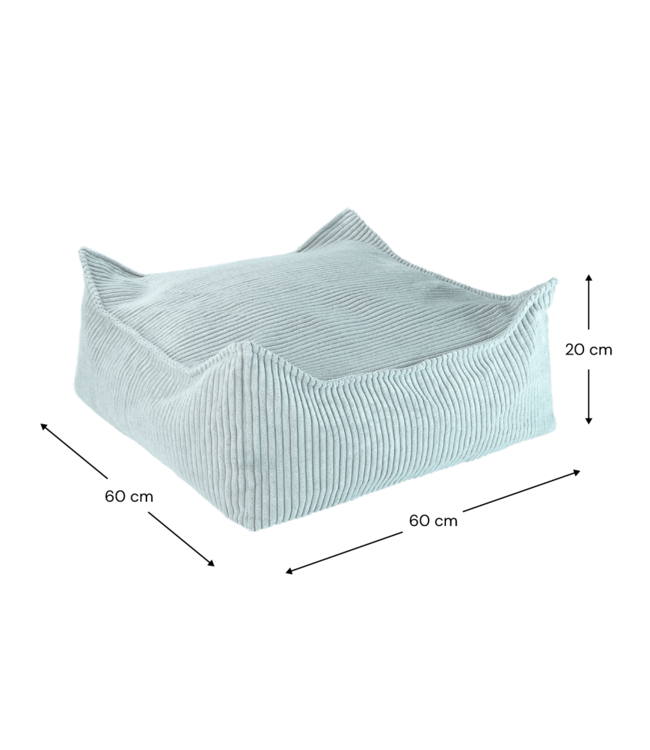 Wigiwama Wigiwama - Peppermint Green Square Ottoman