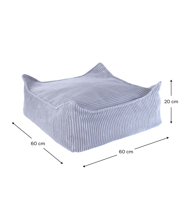 Wigiwama Wigiwama - Blueberry Blue Square Ottoman