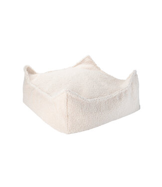 Wigiwama Wigiwama - Cream White Square Ottoman