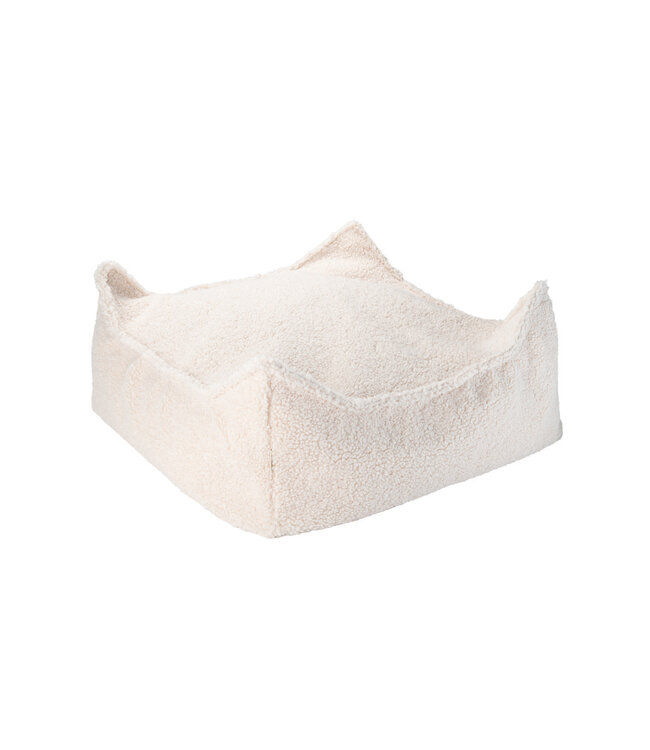 Wigiwama Wigiwama - Cream White Square Ottoman