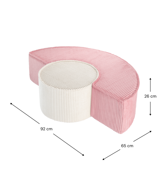 Wigiwama Wigiwama - Pink Mousse Pouffe Set
