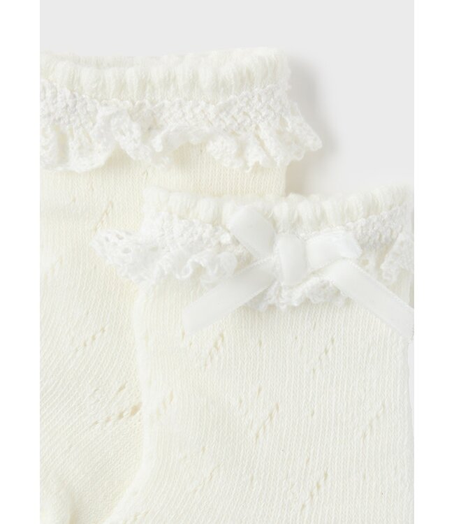 Mayoral Mayoral - Knit detail socks - Natural