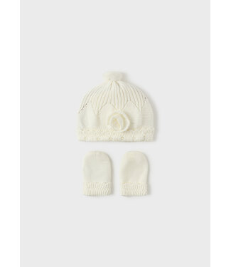 Mayoral Mayoral - Hat and scarf set - Natural