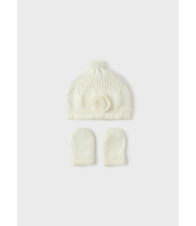 Mayoral Mayoral - Hat and scarf set - Natural