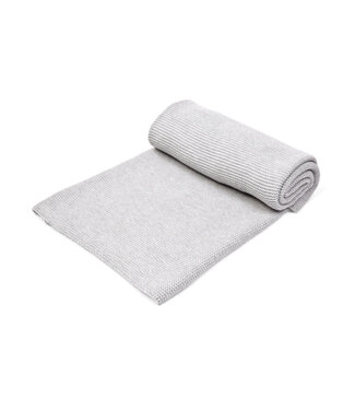 Poetree Kids Poetree Kids - Gebreide deken 100% katoen - Light Grey Melange