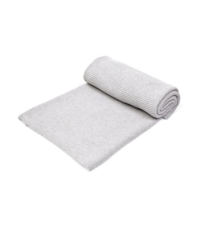 Poetree Kids Poetree Kids - Gebreide deken 100% katoen - Light Grey Melange