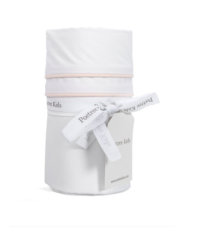 Poetree Kids Poetree Kids - Ledikant laken (110x140cm) - Chevron Light Pink