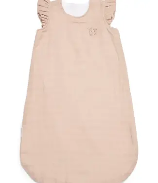 Poetree Kids Poetree Kids - Muslin Sleepingbag Light Camel shoulder ruffle -65cm