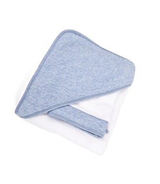 Poetree Kids Poetree Kids - Badcape & washandje - Chevron Denim Blue