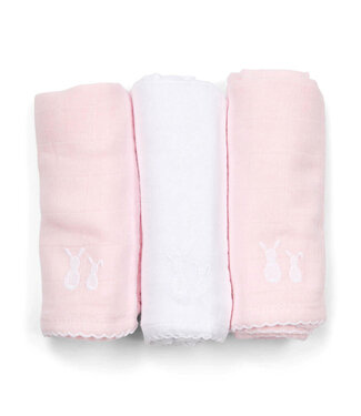 Poetree Kids Poetree Kids - Tetra doekjes licht roze/wit/licht roze 60x60cm