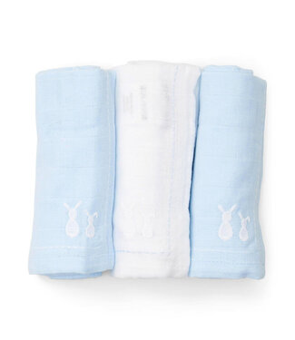 Poetree Kids Poetree Kids - Tetra doekjes licht blauw/wit/licht blauw 60x60cm