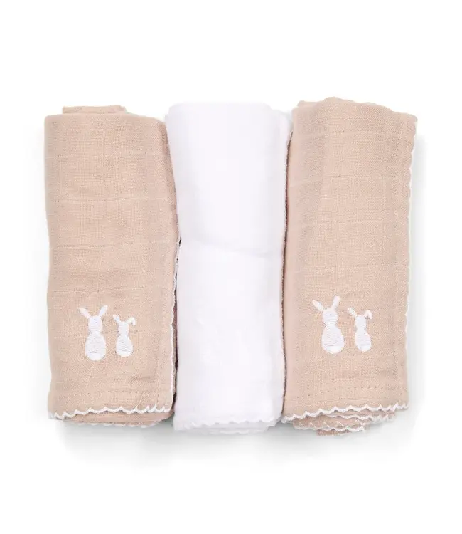 Poetree Kids Poetree Kids - Tetra doekjes camel/white/camel 60x60cm (3 stuks in doosje)