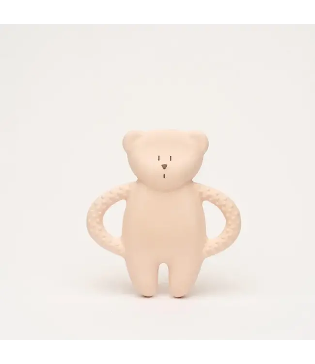 Moonie Moonie - Teether Bear Rose Natur