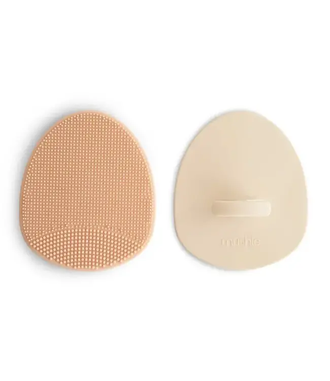 Mushie Mushie - Cradle Cap Brush - 2-Pack - Blush/Shifting Sand