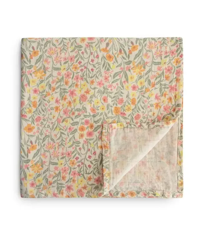 Mushie Mushie - Swaddle -  Pastel Blooms - 120Cm X 120Cm