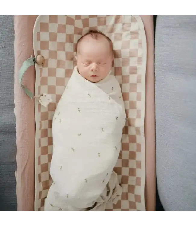 Mushie Mushie - Swaddle - Bees  - 120Cm X 120Cm