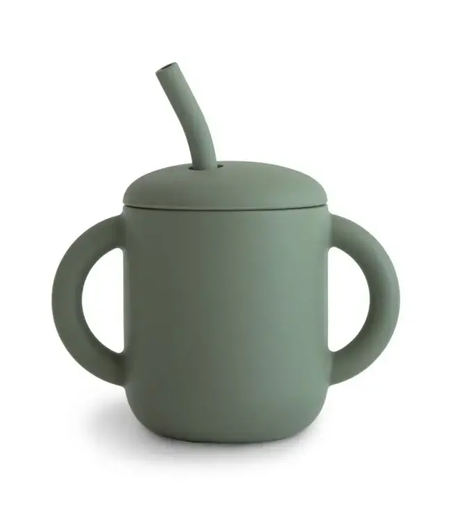 Mushie Mushie - Training Cup + Straw - Dried Thyme