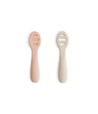 Mushie Mushie - First Feeding Baby Spoon - Blush/Shifting Sand